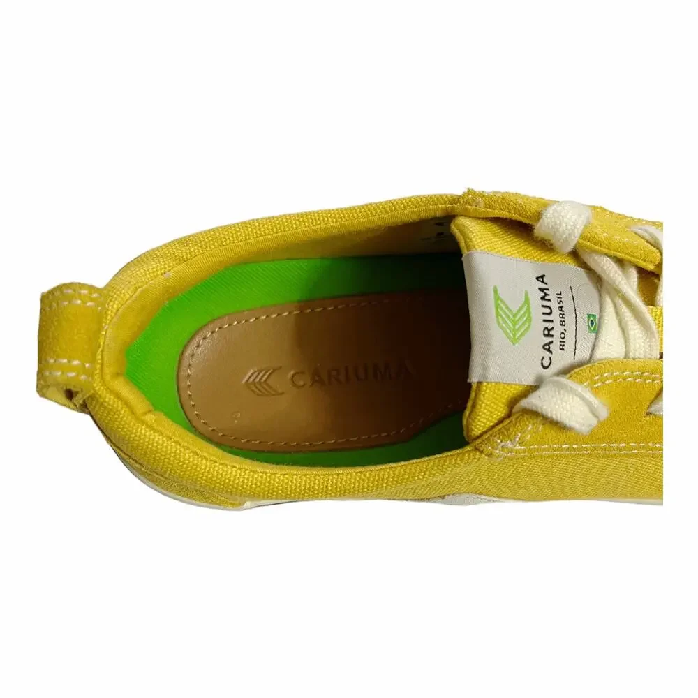 CARIUMA Yellow Sneakers OCA Low Canvas Lace Up Logo Round Toe Shoes EU 37 US 6.5 - Picture 10 of 12